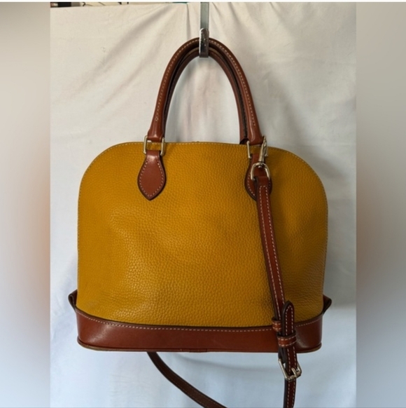 Dooney & Bourke Yellow and Tan Zip Zip Satchel - Picture 3 of 11